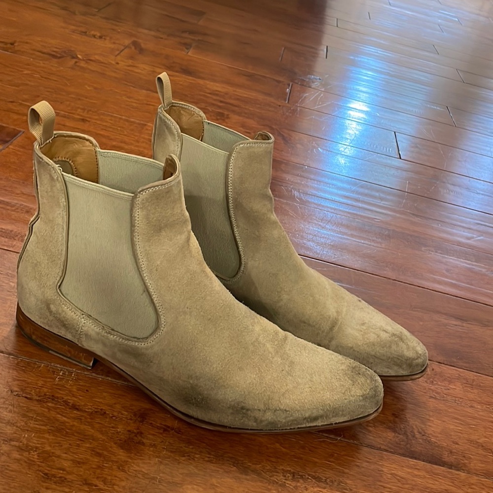 Aldo tan suede Chelsea boots